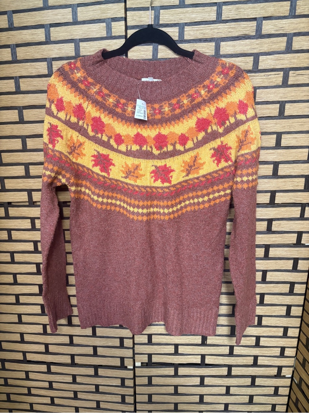 Maurice’s brown and orange fall sweater size XS